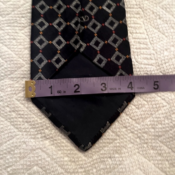 Valentino Carvatte Tie Dark Blue And Silver - Picture 6 of 7